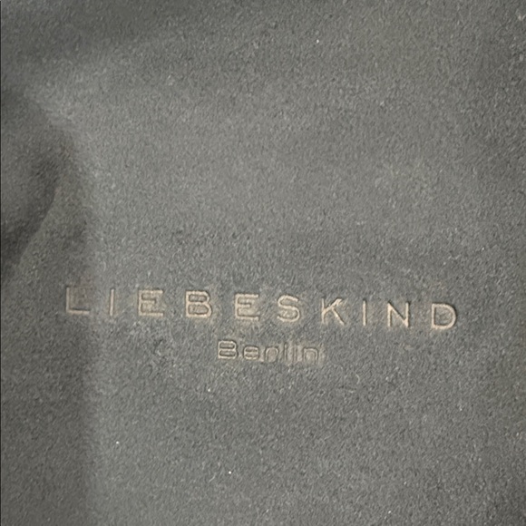 LIEBESKIND BERLIN Navy Blue Suede Leather With Calf Hair Shoulder Vintage Bag - Picture 2 of 10